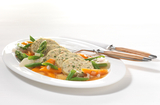 Nürnberger Rostbratwurst-Knödel auf Gemüse