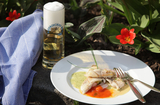 Forellenfilet mit Gurken-Radieschen-Gemüse, Bärlauch-Bier-Sauce, Weißbier-Nage oder Tomaten-Bier-Sauce