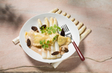Gebratener Spargel, Morcheln und Pasta