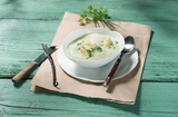 Spargelschaumsuppe mit Vanille